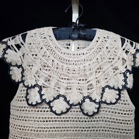 Zara Limited Edition Peter Pan Collar Crochet Top 2022 size M - Picture 2 of 10
